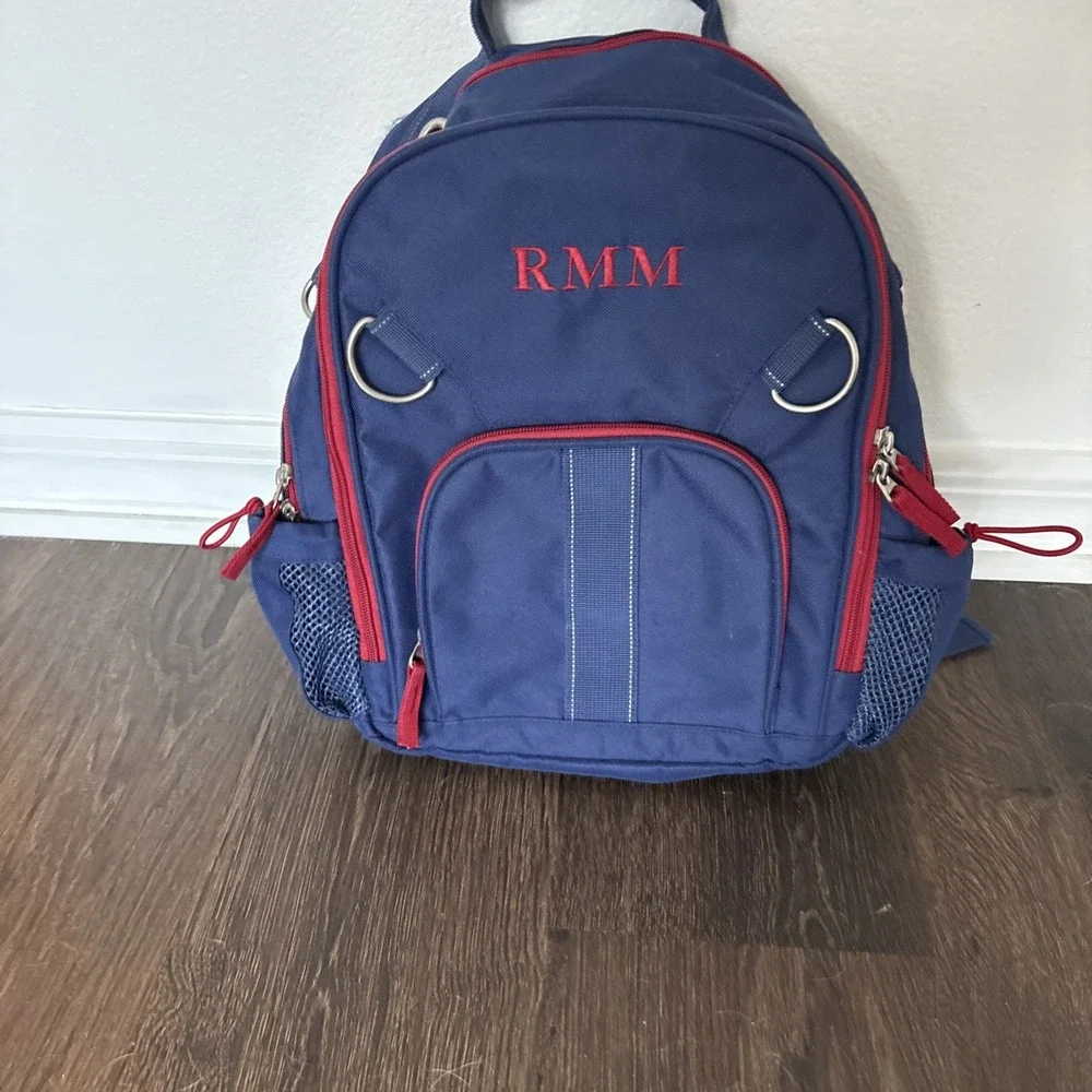 Pottery Barn Kids FAIRFAX Blue Red Small Backpack 